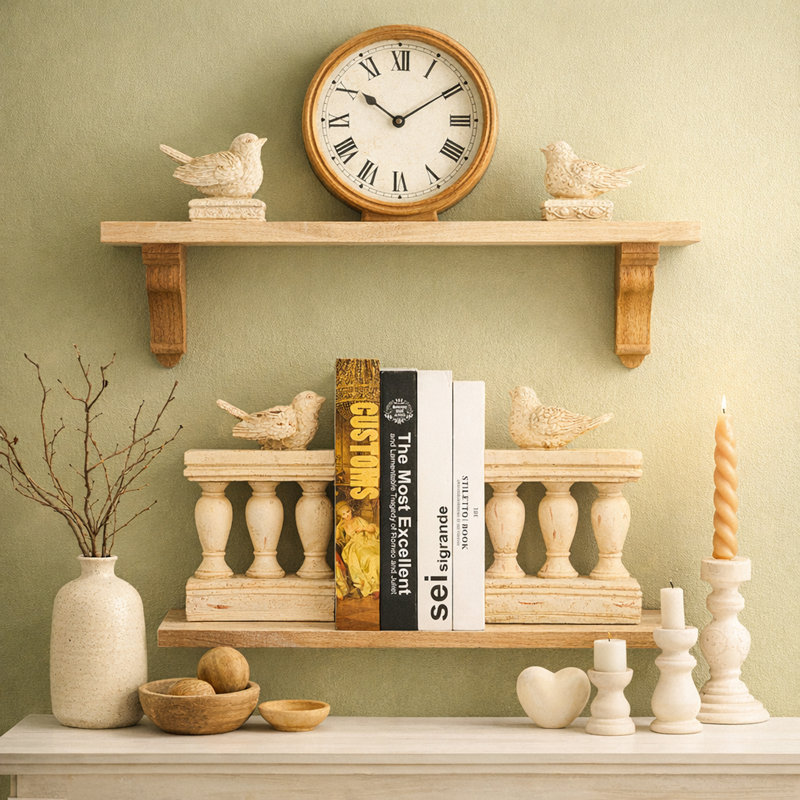 Serre-livres décoratif pour colonne romaine décorative, serre-livres oiseaux rétro, base antidérapante, bureau, bureau blanc, une paire - cadeau unique