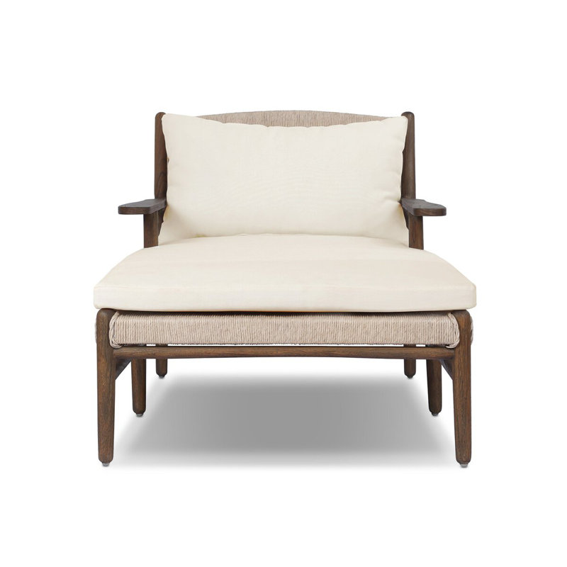 Herrin Outdoor Teak Chaise Lounge