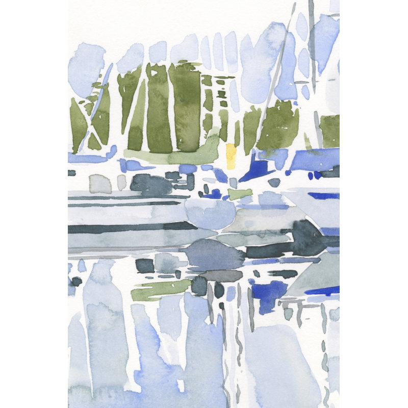 Sailboat Reflections I by Emma Caroline - Painting on Canvas, 122 cm H x 81 cm W, Wrapped Canvas