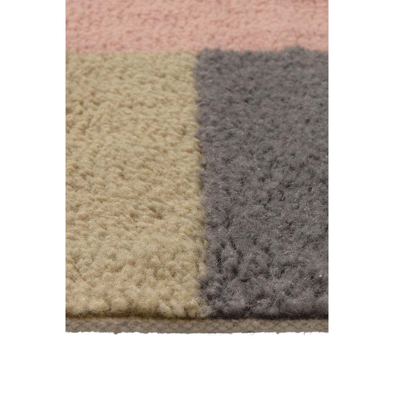 Tapis en laine Chroma, Mousse / rose cendré