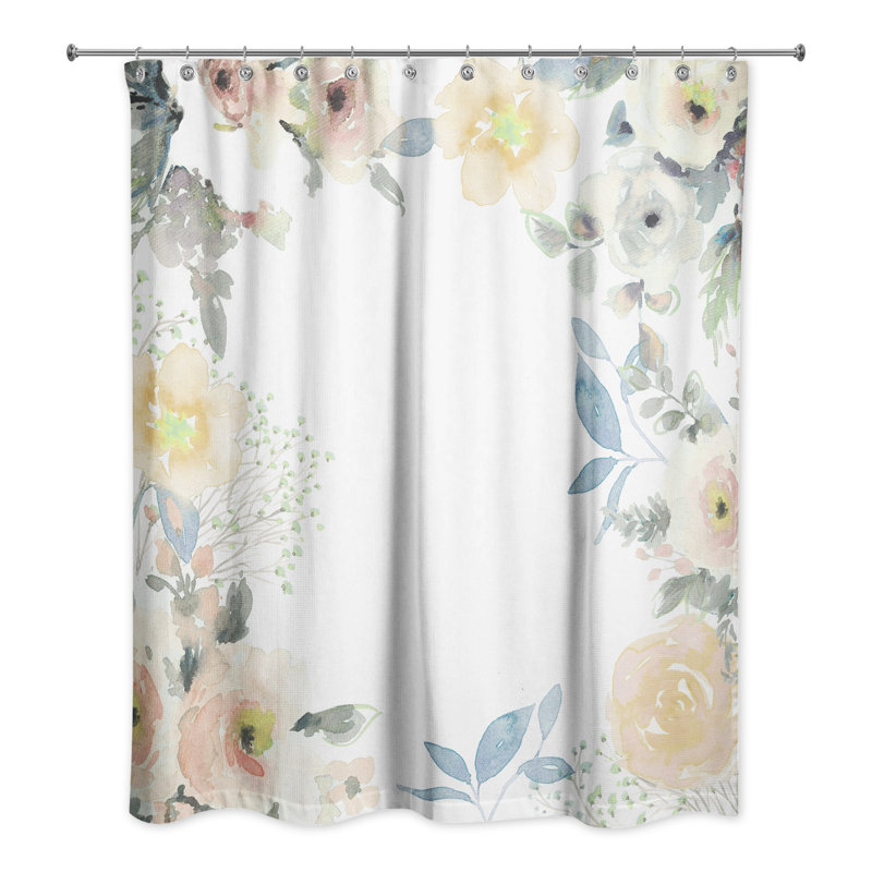 Warrenup Floral Shower Curtain, Yellow