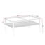 Ensemble de table de salon 3 pièces Marsicano avec plateau en verre, pieds en métal et tablettes de rangement à 2 niveaux, comprend 1 table basse et 2 tables de bout-625640641