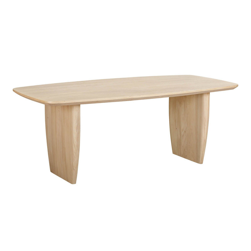 Luna 87" Oak Dining Table, Biscotti Oak, Brown