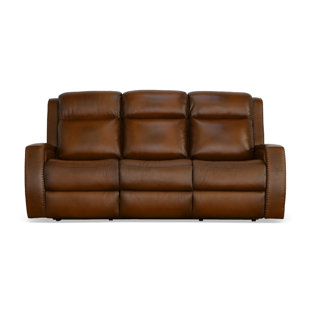 Hanover Big Man Large Oversized Pillow Back Leather Recliner