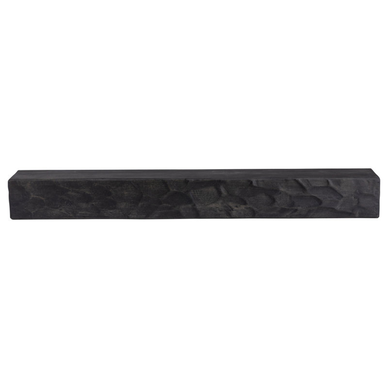 Tablette de manteau de cheminée Rough Hewn, 9", Nuit noire, 60"