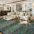 9'X12' Distressed Retro Vintage Forest Washable Rug Green-118416371