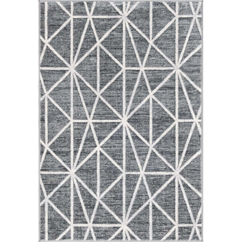 Clidy Abstract Indoor Rug, Rectangle 4' x 6'