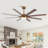 Modern 65'' Double-Sided Blade Windmill Large Ceiling Fan with Dimmable 3CCT LED Lights and Remote Control, 6-Speed Reversible DC Motor, Timer, 4"/10" Downrods, for Indoor/Covered Outdoor-724979339