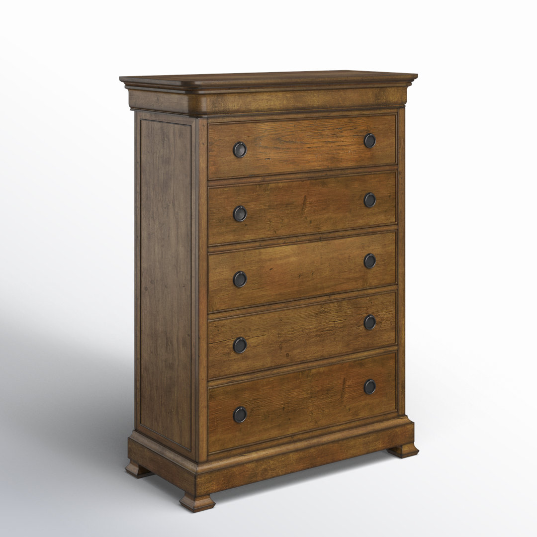 Archivist Solid Wood 44'' W 5 - Drawer Dresser Hooker Furniture