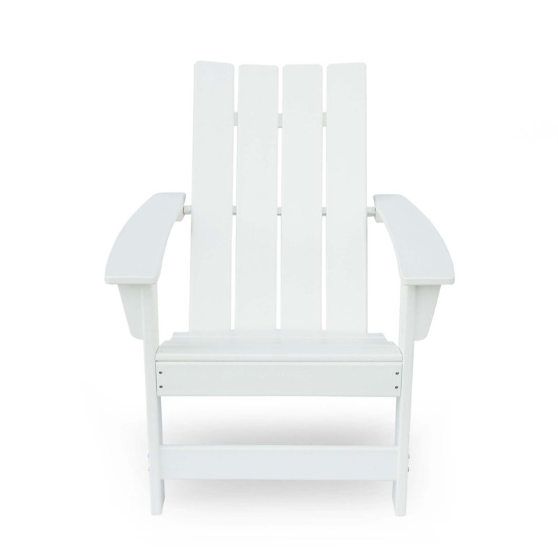 ENCINO ADIRONDACK CHAIR With Rustic Charm And Durable High-Density Plastic For All-Weather Outdoor Comfort