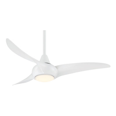 44" 3 - Blade LED Propeller Ceiling Fan with Remote Control and Light Kit Included