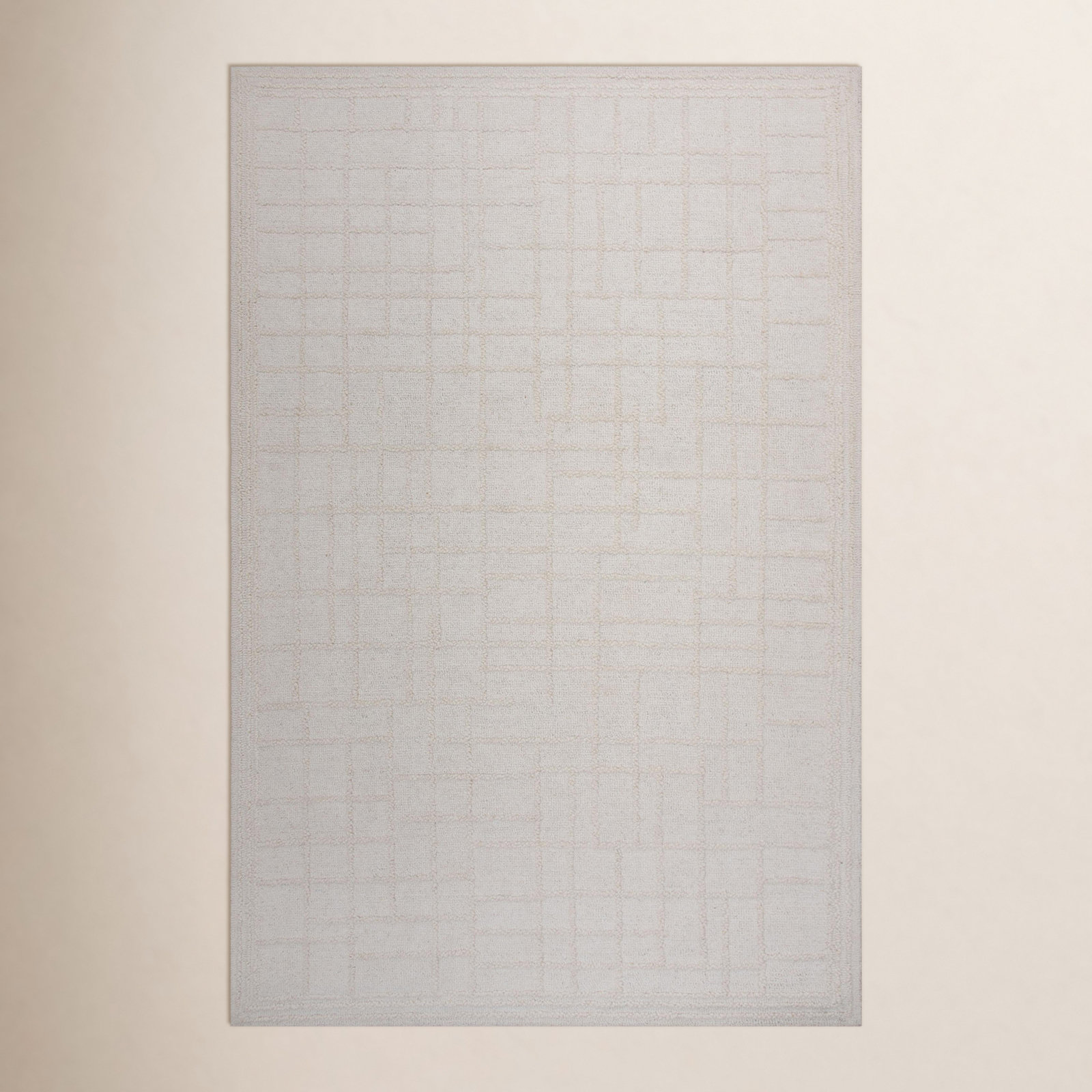 Jekiah Hand-Tufted Geometric Wool Rug, Rectangle 5' x 7'6"