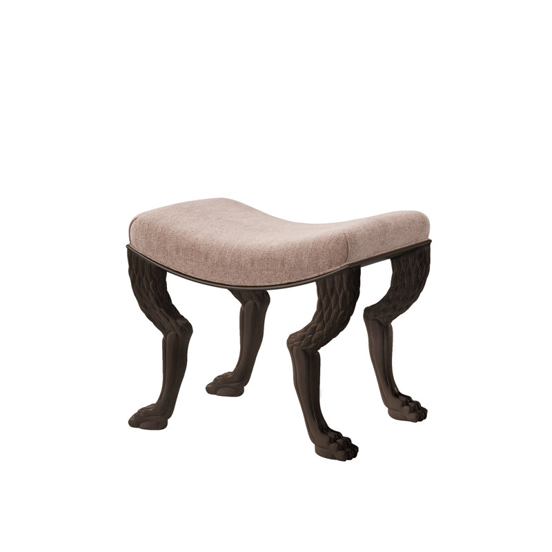 Nob Solid Wood Accent Stool, Espresso, Brown 1354-94