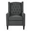 Fauteuil inclinable manuel à oreilles. Avec table d'appoint pliable-29851186