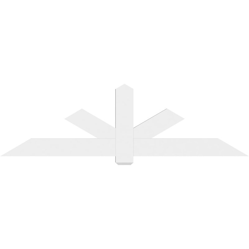 Support de pignon en PVC de qualité architecturale Kennewick, H 24,5 po x l 84 po (pas: 7/12), P 2 po x F 6 po