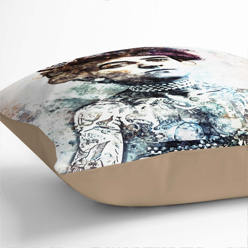 Square Throw Cushion, Stone, 40cm H x 40cm W x 15cm D