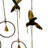 Hummingbird Bell Chime in Burnt Gold