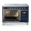 Cuisinière à induction 48 pouces avec 6 éléments à induction bleu nuit Majestic III Series (garniture chromée)-124828924-124828919