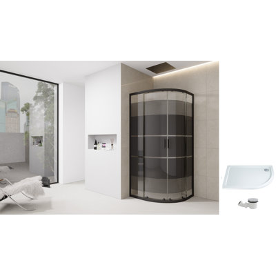 Offset Curved Shower Enclosure – 1980 x 800 mm