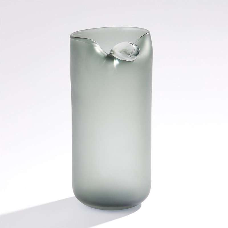 Poise Vase, 12.75" H x 5.75" W x 5.75" D, Gray