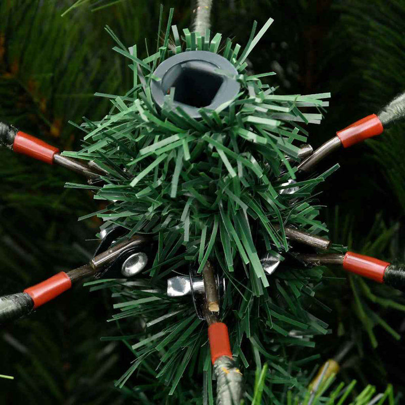 Artificial Hinged Christmas Tree with Flocked Snow, 150cm H, Silver