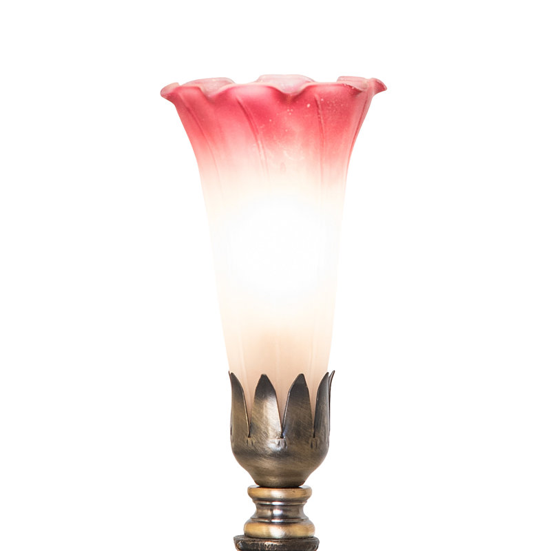 Torchiere Table Lamp, Pink/White