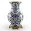 Blue Scroll Porcelain Vase with Bronze Ormolu