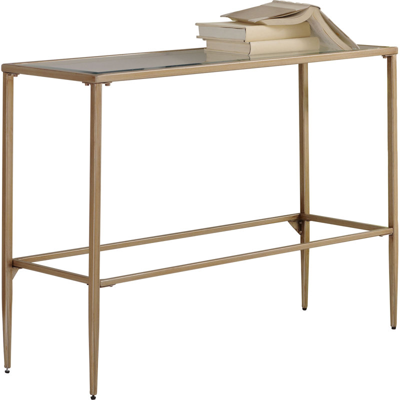 Edmont 42'' Glass Top Console Table