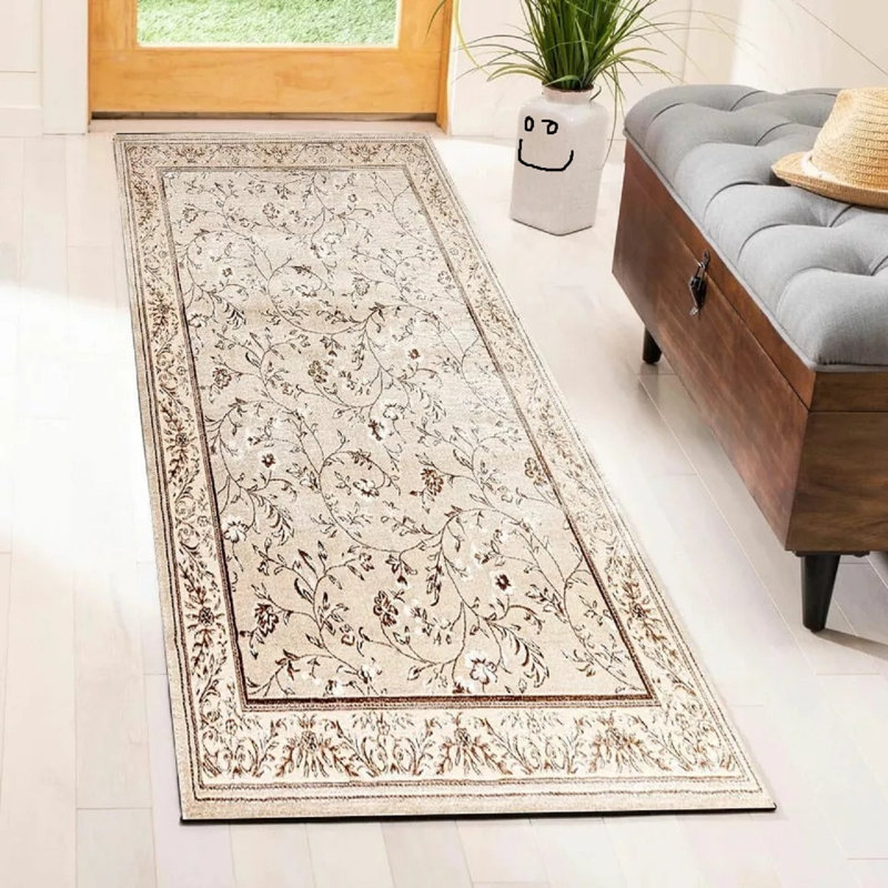 Floral Flatweave Area Rug, Rectangle 160cm x 230cm