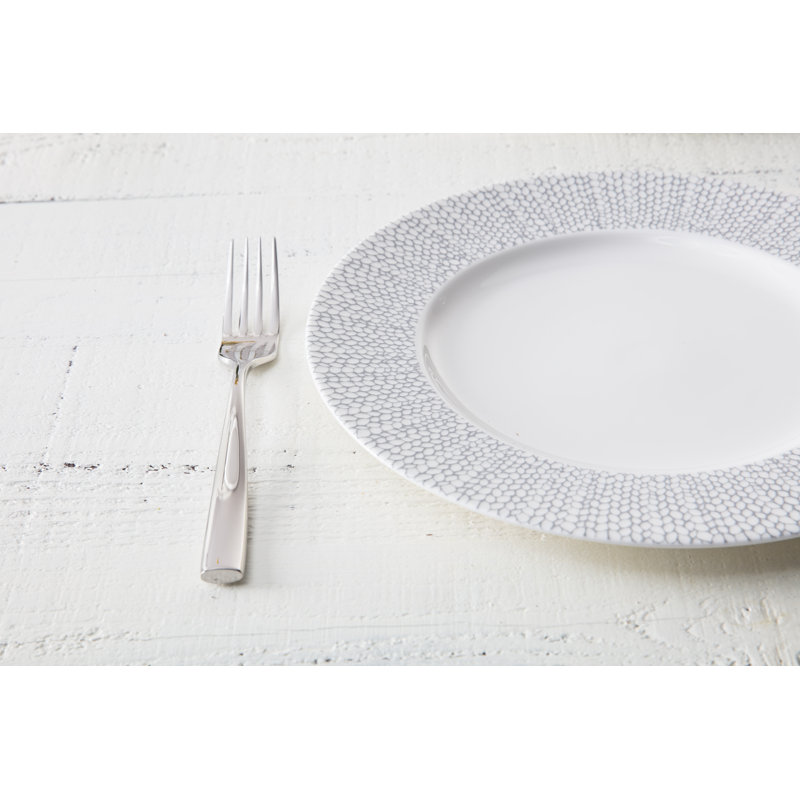 Fortessa Amanda 8.5" Salad Plate, White/Gray