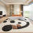 Semi-circle light luxury arc sofa-104901800-104901802