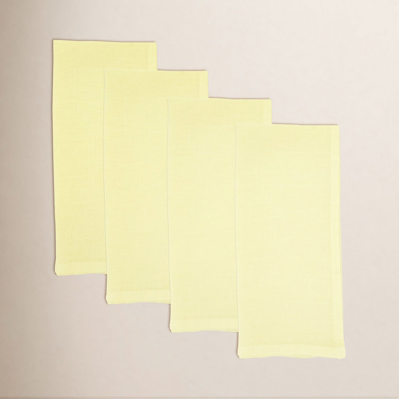 Caliban Linen Square Napkin, Yellow