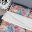 Motif de fougères bohémiennes roses et bleues - Ensemble de housse de couette floral - Polyester microfibre-1145010597