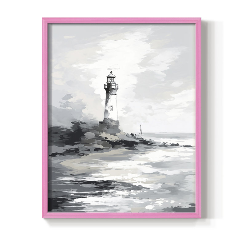 NAUTICAL Series Dxxvii, reproduction encadrée - bois massif, H 11 po x l 9 po, Rose
