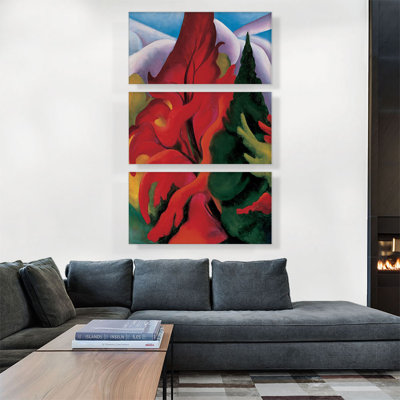 " Trees In Autumn 1920 " by Georgia O-Keeffe 3 - Pieces