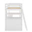 Lit mezzanine simple avec bureau et tablettes-118032024-118032025