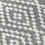 Tapis d'intérieur rond lavable à motif géométrique 8 pi gris et ivoire