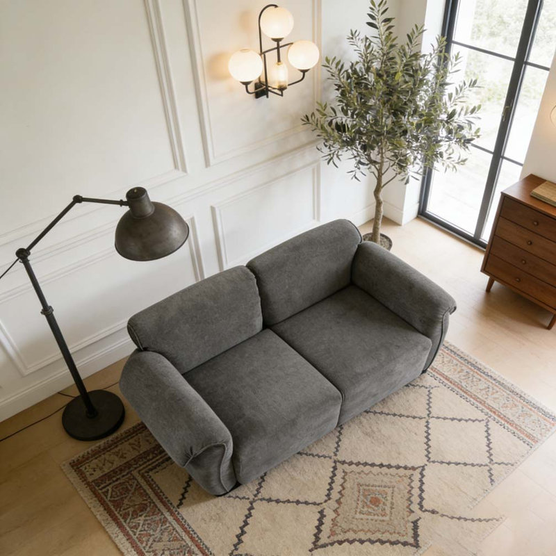 Canapé de 68,5 po de longueur, Gris