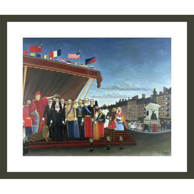 Representatives of the Forces greeting the Republic as a Sign of Peace by Henri Rousseau -Framed Giclee Print
