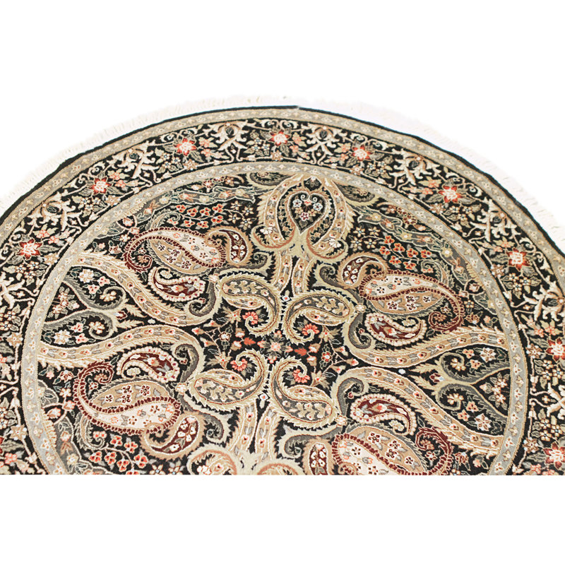 High-Quality Hand-Knotted Aubergine Area Rug