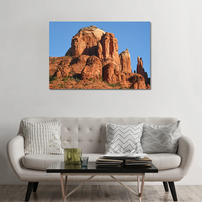 Cathédrale - Arizona - reproduction d'art sur toile tendue, H 32 po x l 48 po