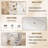 35" White Vanity Set with Vanity Chair, 3-Color Dimmable Mirror & Charging Station, Modern Bedroom Makeup Table with Drawers and Side Cabinet-220005858