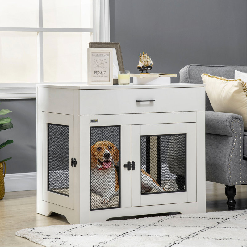 Mobilier pour cage de chien avec coussin doux et résistant à l'eau