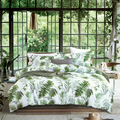 Ordonez Army Green Long-staple Cotton 500 TC 3 Piece Duvet Cover Set
