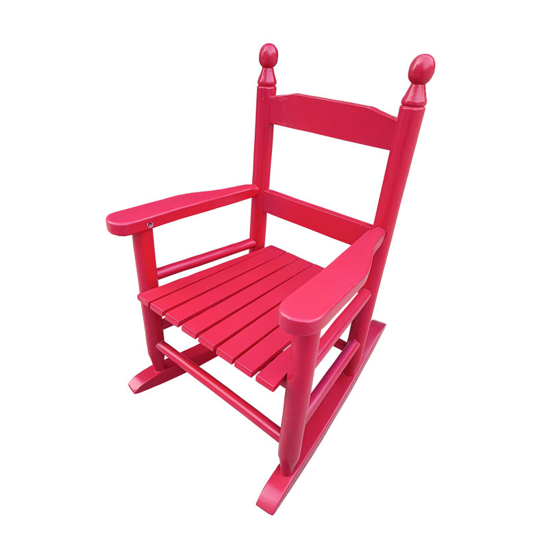 s Chaise berçante, rouge rosé envoûtant - pour tous les espaces intérieurs et extérieurs. Dossier en bois franc massif.