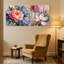 Plantes et fleurs, ensemble de 3 impressions sur toile-946281127
