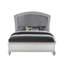 Lit en tissu et finition platine Maverick-1301212595