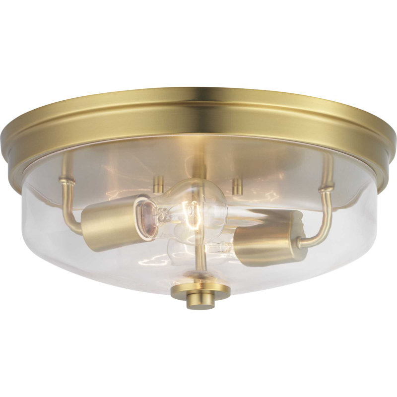 Plafonnier encastré 2 lumières 13,63 po Alrich, Bronze brossé
