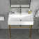 30"L x 16-1/2"W Ceramic Rectangular Console Bathroom Sink with Faucet Hole and Overflow