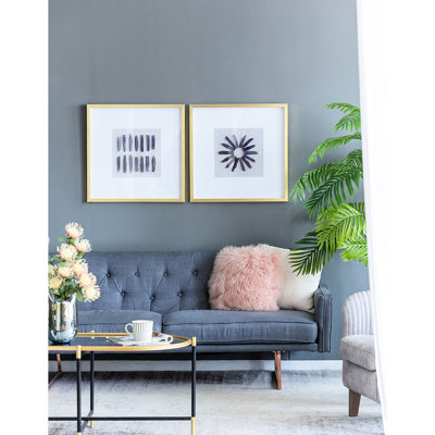 Grace Purple Agate Shadow Boxes Wall Art , 23.5" Square, 2 Pieces - Elevate Your Interior With 40% Ps And 15% Glass 2 Art, Square Add A Contemporary Flair To Decor Different Patterns